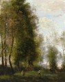 Un lugar de descanso sombreado también conocido como Le Dormoir plein air Romanticismo Jean Baptiste Camille Corot